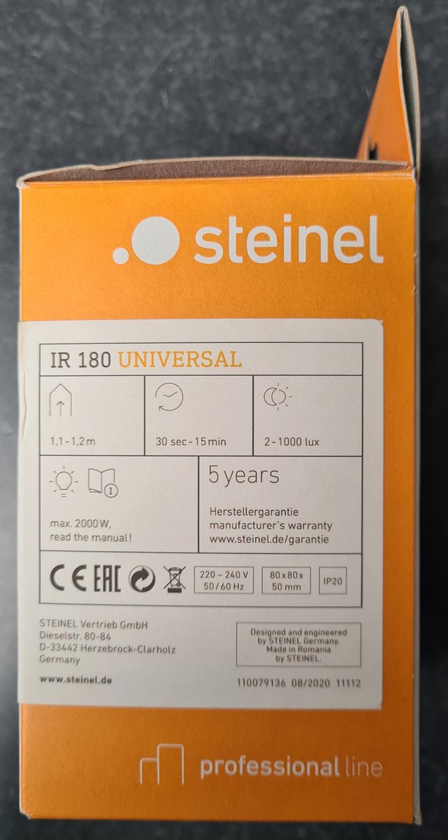 Steinel Sensorschakelaar IR 180 Universeel wit - 033149