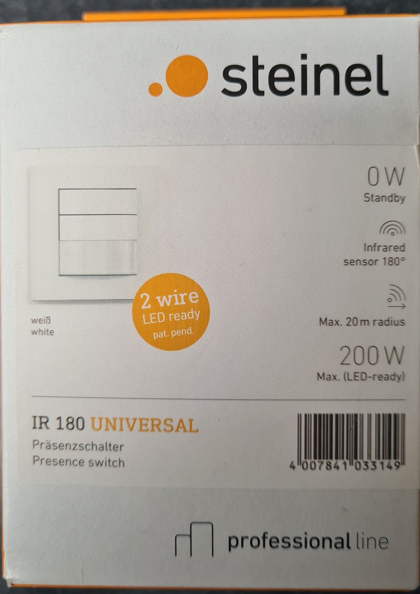 Steinel Sensorschakelaar IR 180 Universeel wit - 033149