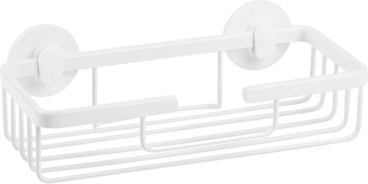 Differnz Zelfklevend Doucherek Wit – Douchemand – Hangend Rechthoek– Doucherekje zonder Boren - Aluminium - 25 x 11.6 x 8.1 cm