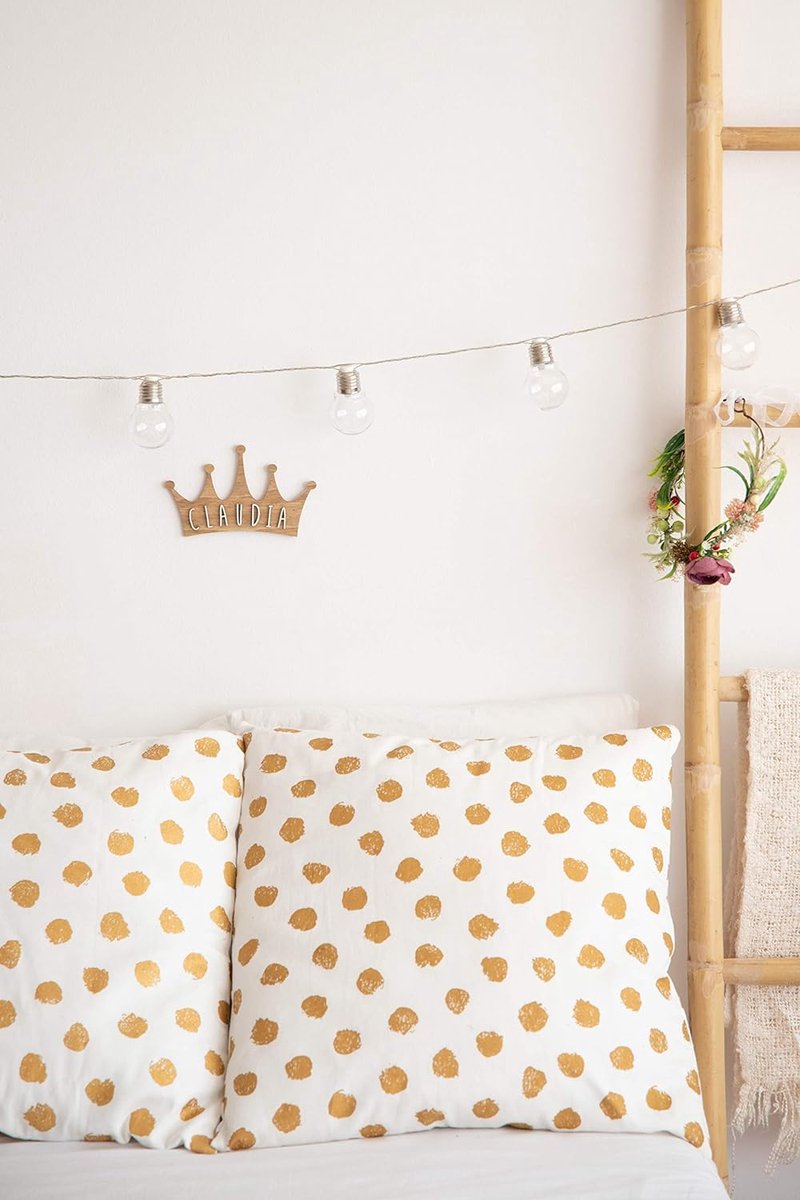 Naambordje - houten kroon - naambordje kind - babykamer - kinderkamer - naambordje hout - kroontje met naam - prins en prinsessen naambord - Vintiun