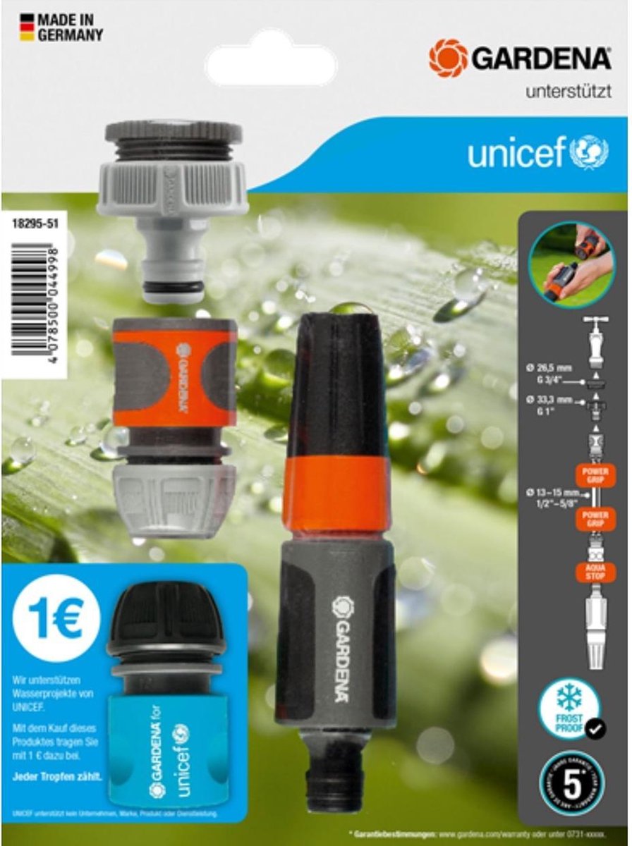 Gardena start-sets UNICEF display 18295-53